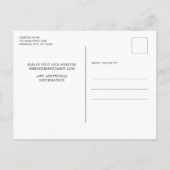 愛国的フローラ赤白青結婚式RSVP インビテーションポストカード (裏面)