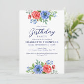 愛国的フローラ赤白青誕生会 招待状 (スタンド正面)