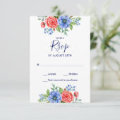 愛国的フローラ赤白青7月結婚4日 出欠カード (スタンド正面)