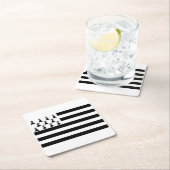 愛国的ブリタニーフラッグスクエア紙コースター スクエアペーパーコースター (インサイチュ)