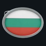 愛国的ブルガリア国旗 卵形バックル<br><div class="desc">ブルガリア国旗。</div>