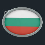愛国的ブルガリア国旗 卵形バックル<br><div class="desc">ブルガリア国旗。</div>