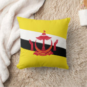 愛国的ブルネイ国旗の装飾用クッション クッション (ブランケット)