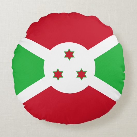 愛国的ブルンジ国旗 ラウンドクッション (正面)