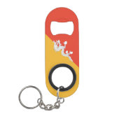 愛国的ブータン国旗 キーホルダー栓抜き (正面)