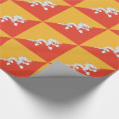 愛国的ブータン国旗 ラッピングペーパー (角)