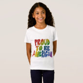 愛国的プライドの色鮮やか付 Tシャツ (正面フル)