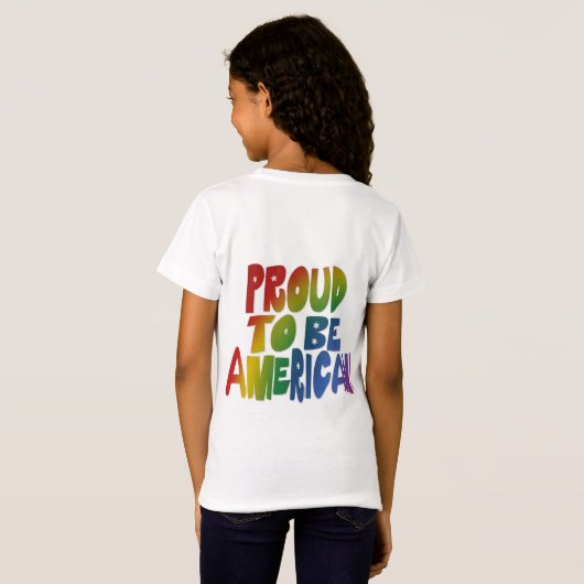 愛国的プライドの色鮮やか付 Tシャツ (裏面フル)
