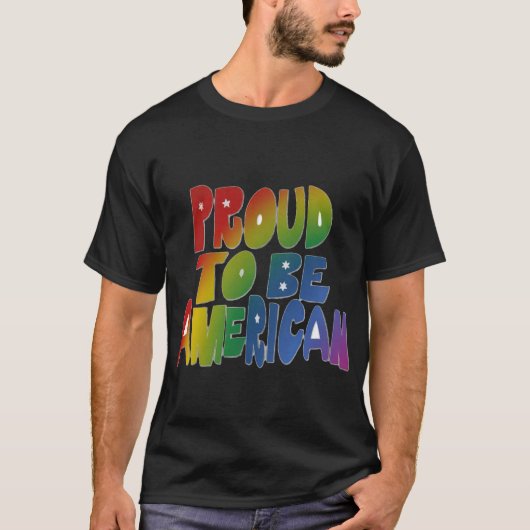 愛国的プライドの色鮮やか付 Tシャツ (正面)