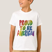 愛国的プライドの色鮮やか付 Tシャツ (正面)