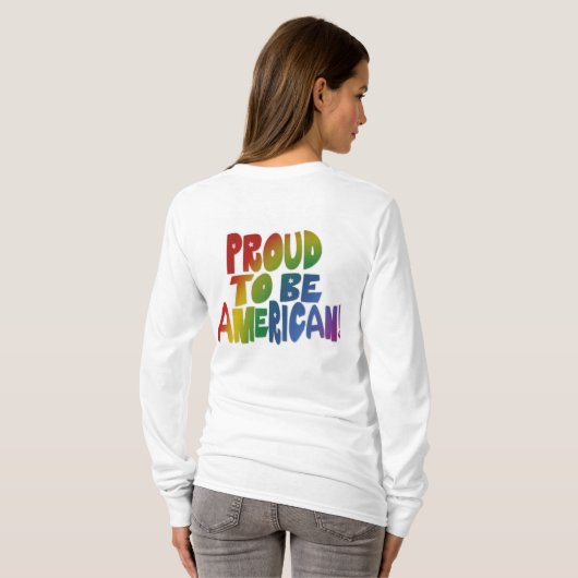 愛国的プライドの色鮮やか付 Tシャツ (裏面フル)