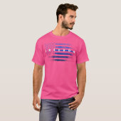 愛国的プライドグランジアメリカ国旗の自由おもしろい Tシャツ (正面フル)