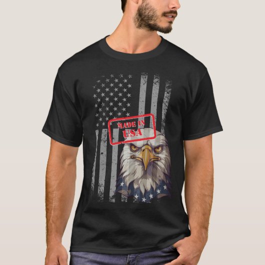 愛国的プライド「アメリカ製」 Tシャツ (正面)