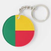 愛国的ベナン国旗のキーチェーン キーホルダー (裏面)