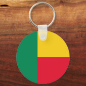 愛国的ベナン国旗のキーチェーン キーホルダー (正面)