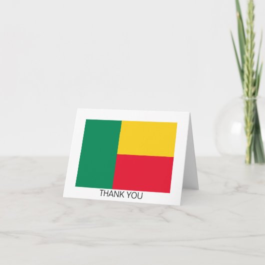 愛国的ベナン国旗 サンキューカード (正面)