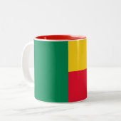 愛国的ベナン国旗 ツートーンマグカップ (正面左)