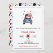 愛国的ベビーシャワー招待状 招待状 (正面/裏面)