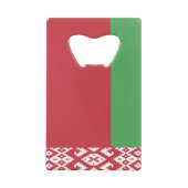 愛国的ベラルーシ国旗のクレジットカードボトルオープン クレジットカード栓抜き (裏面)