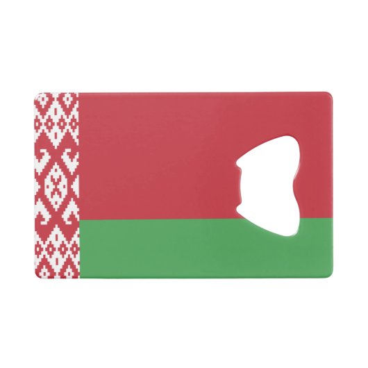 愛国的ベラルーシ国旗のクレジットカードボトルオープン クレジットカード栓抜き (正面(横))