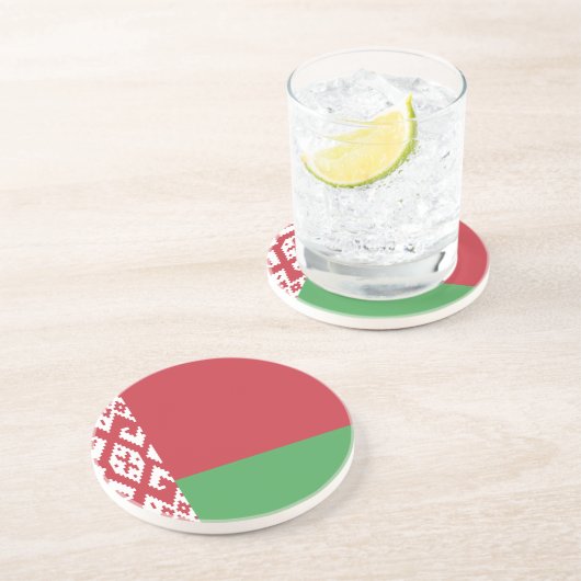 愛国的ベラルーシ国旗のコースター コースター (側面)