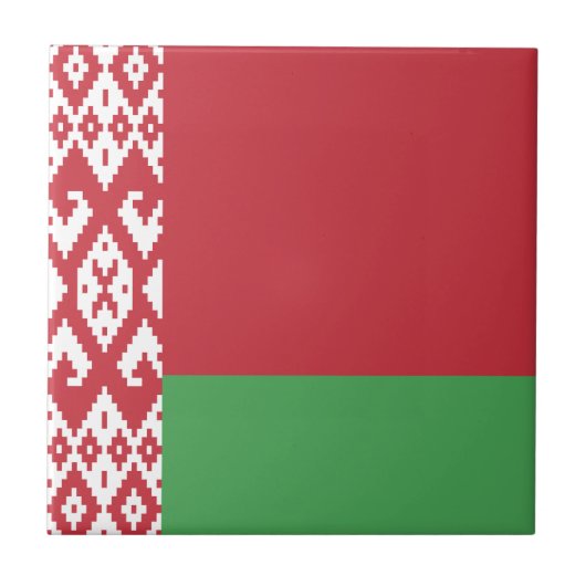 愛国的ベラルーシ国旗のタイル タイル (正面)