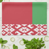 愛国的ベラルーシ国旗のタオル キッチンタオル (折り畳み)