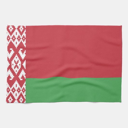 愛国的ベラルーシ国旗のタオル キッチンタオル (横)