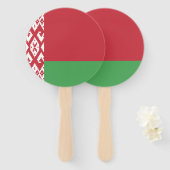 愛国的ベラルーシ国旗のハンドファン ハンドファン (正面&裏面)