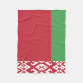 愛国的ベラルーシ国旗のフリースブランケット フリースブランケット (正面)