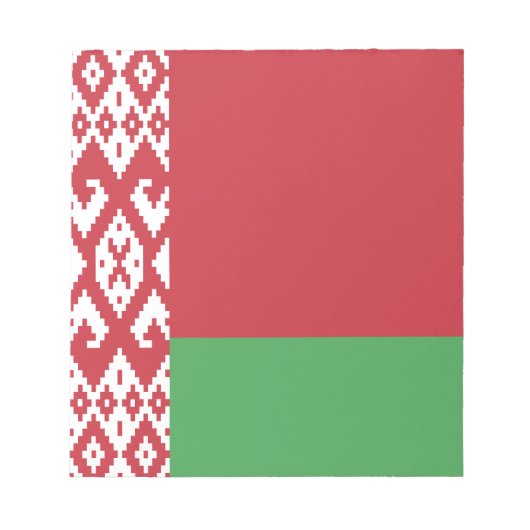 愛国的ベラルーシ国旗のメモ帳 ノートパッド (正面)