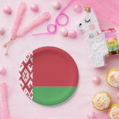 愛国的ベラルーシ国旗の紙プレート ペーパープレート (パーティー)