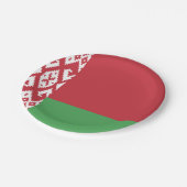 愛国的ベラルーシ国旗の紙プレート ペーパープレート (アングル)