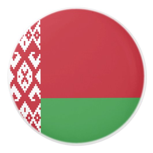 愛国的ベラルーシ国旗 セラミックノブ (正面)