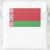 愛国的ベラルーシ国旗 長方形シール (バッグ)