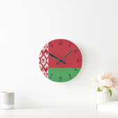 愛国的ベラルーシ旗 ラウンド壁時計 (ホーム)