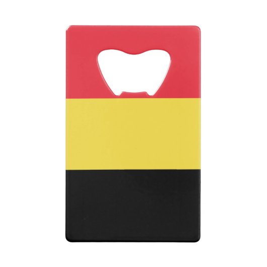 愛国的ベルギー国旗 クレジットカード栓抜き (正面)