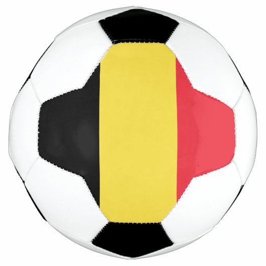 愛国的ベルギー国旗 サッカーボール (正面)