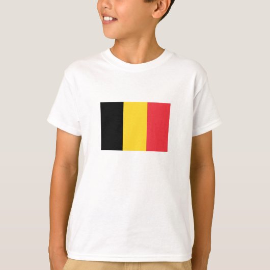 愛国的ベルギー国旗 Tシャツ (正面)