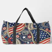 愛国的ペイズリープリントカットソーバッグ ダッフルバッグ (正面)