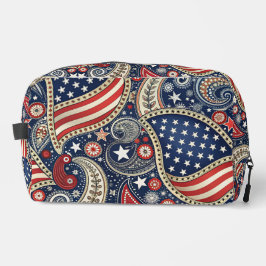 愛国的ペイズリープリントカットソーバッグ ドップキット