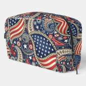 愛国的ペイズリープリントカットソーバッグ ドップキット (右コーナー)