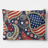愛国的ペイズリー アクセサリーポーチ (裏面)