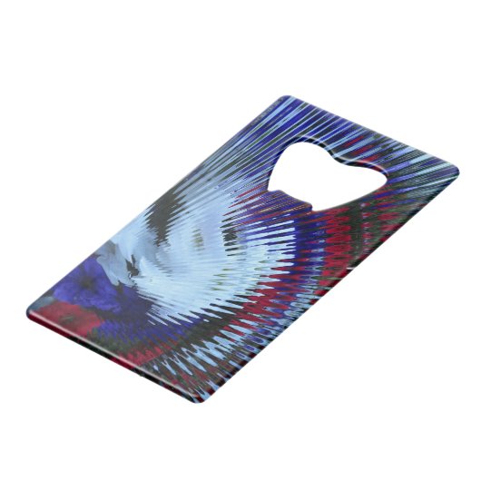 愛国的ペチュニア吹オフCCボトルオープナー クレジットカード栓抜き (裏面アングル)