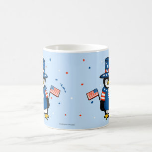 愛国的ペンギン コーヒーマグカップ