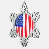 愛国的ペーターオーナメント スノーフレークピューターオーナメント (右)