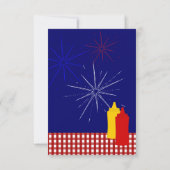 愛国的ホットドッグ！パーティー 招待状 (裏面)