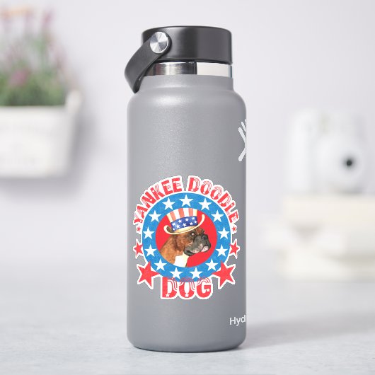 愛国的ボクサービニールシール シール (HydroFlask)
