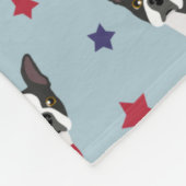 愛国的ボストンテリアードッグ フリースブランケット (角)