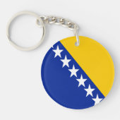 愛国的ボスニアヘルツェゴビナ国旗のキーチェーン キーホルダー (正面)